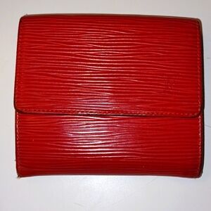 Louis Vuitton Red Epi Compact Wallet EUC